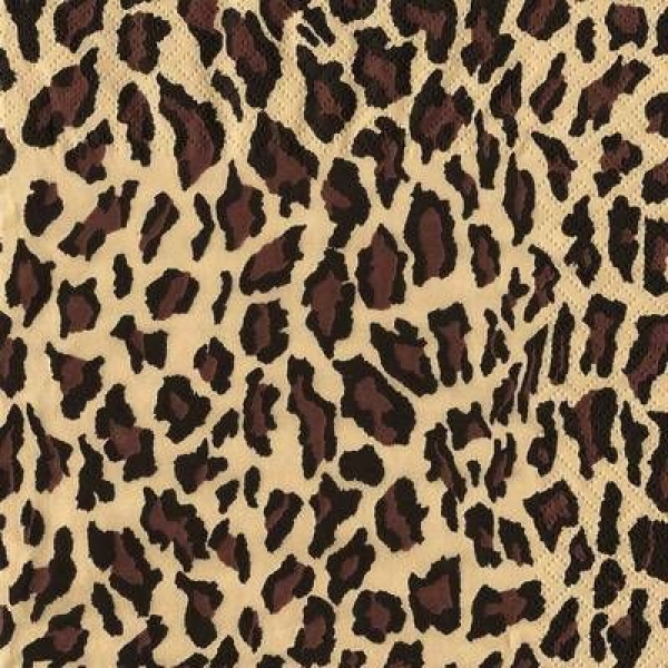 s9z11707 - Leopard Pattern nature - Servietten - Packung - 20 Stück.