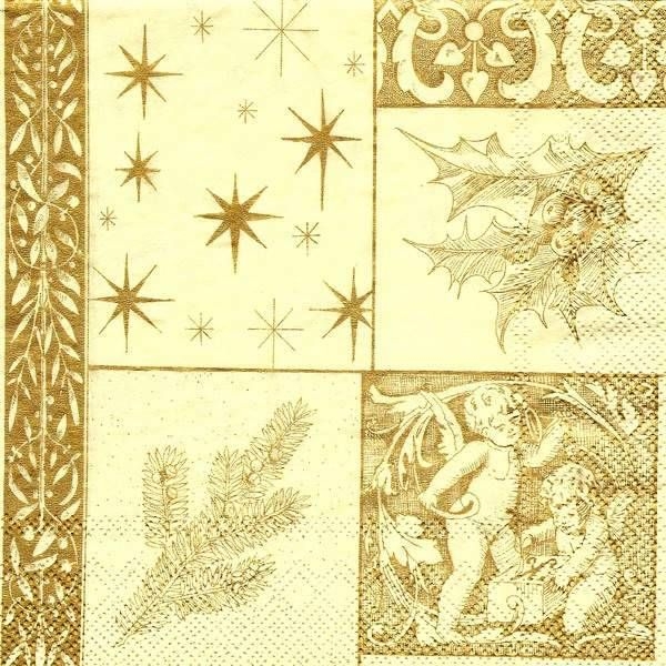 s9z11903 - Putten - gold-creme - Serviette - Stückpreis