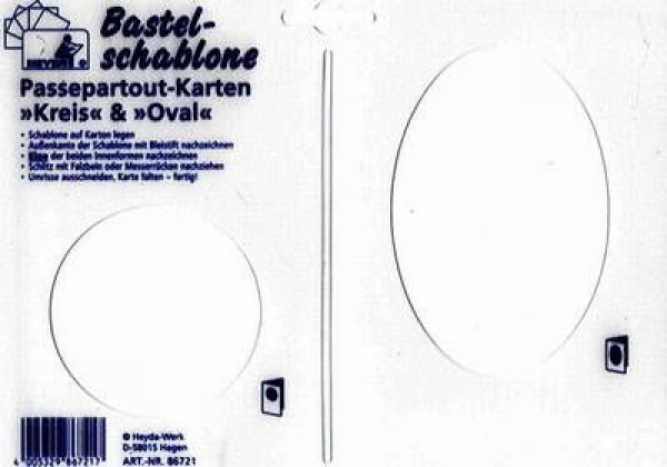 Schablone für Passepartout-Karten – Kreis und Oval – statt 5,50 EUR
