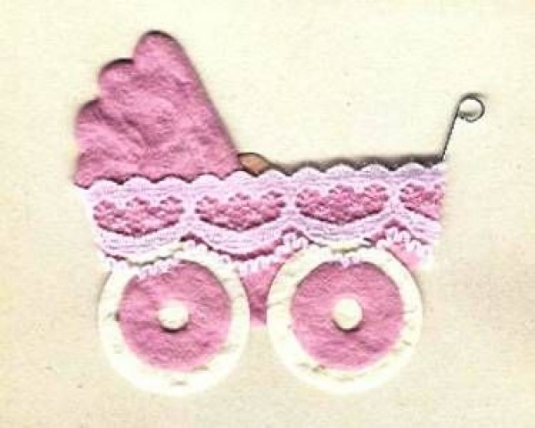 1 Kinderwagen - rosa