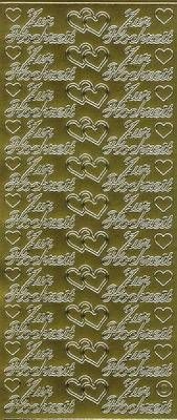 sti0093 - Sticker gold - Zur Hochzeit
