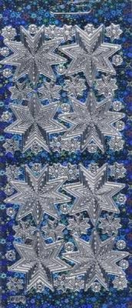 sti0164 - Sticker hologramm/silber - Sterne