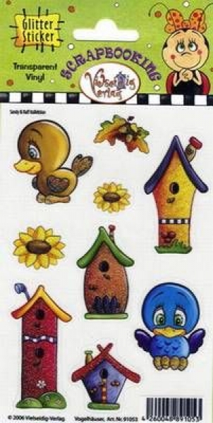 Glitter Sticker - sti0251 – Vogelhäuser