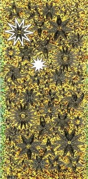 sti0300 - Sticker gold/holo - Sterne