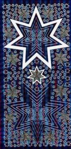 sti0301 - Sticker blau/rot/holo - Sterne