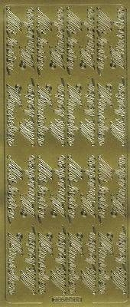 sti0325 -  Sticker gold - Mit besten Wünschen