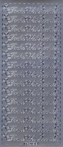 sti0341 -  Sticker silber - Frohe Weihnachten