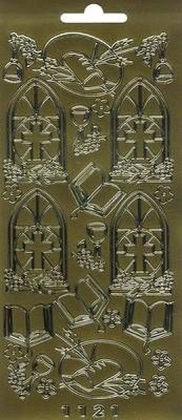 sti0362 -  Sticker gold - Konfimation/Kommunion