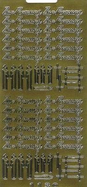sti0364 - Sticker gold - Zur Firmung