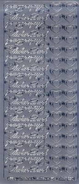 sti0366 -  Sticker silber - Vielen Dank