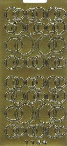 sti0369 -  Sticker gold - Trauringe