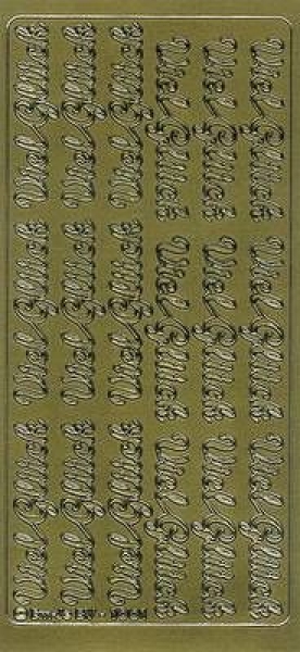 sti0373 -  Sticker gold - Viel Glück