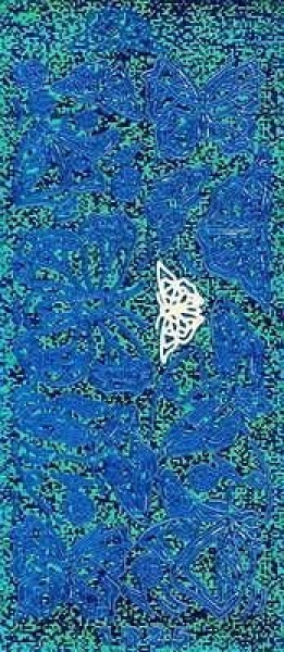 sti0391 - Sticker hellblau/holo - Schmetterlinge