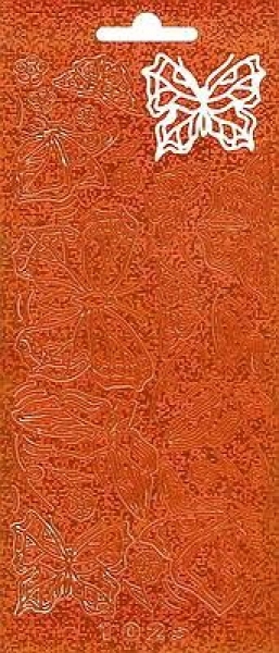 sti0392 - Sticker orange/holo - Schmetterlinge