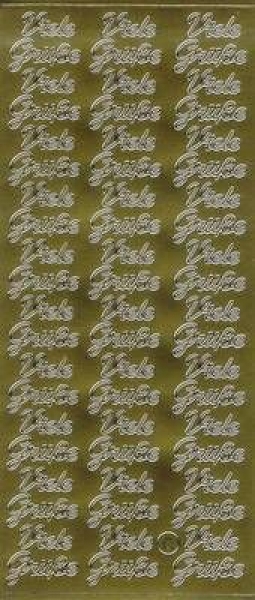 sti0431 -  Sticker gold - Viel Glück