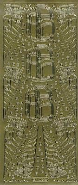 sti0434 -  Sticker gold - Schulanfang