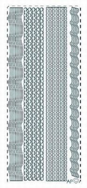 sti0439 -  Sticker silber - Bänder