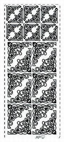 sti0513 -  Sticker silber - Ecken