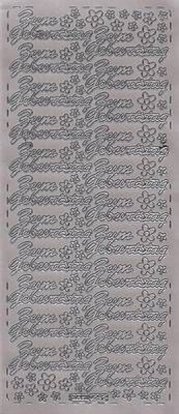 sti0664 -  Sticker silber - Zum Geburtstag
