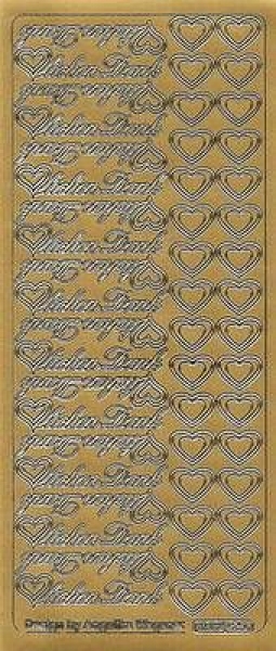 sti0691 -  Sticker gold - Vielen Dank