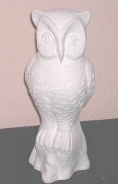 Eule - 30 cm hoch - Schrühware