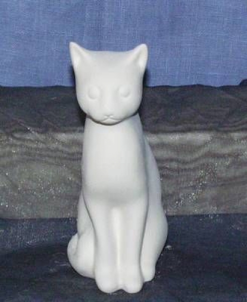Ägyptische Katze – 16,5 cm hoch - Schrühware