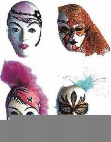Giessform  - Maskenset 4-tlg. 6,5x4,0 cm