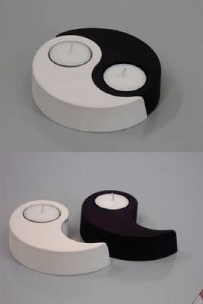 Gießform - Teelichthalter Yin Yang - 10 x 3 cm