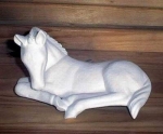 Pferd / Fohlen für Regal – 21 cm lang – Schrühware