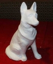 Schäferhund sitzend – 17 x 23 cm - Schrühware