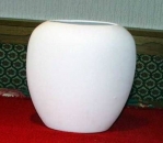 ovale flache Vae – 21 x 22 cm – Schrühware