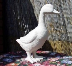 Große stehende Gans mit geradem Kopf – 45 cm hoch – Schrühware