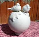 Rosenkugel mit 2 Vögeln - Vögel lose – Schrühware