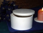 Runde Dose – blank - 12 x 8,3 cm - Schrühware
