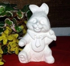 Hasenmann mit Schlips – 15 cm hoch - Schrühware