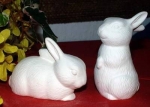 Häschen im 2er-Set - je 9,5 cm - Schrühware