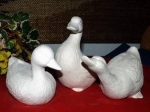 Enten im 3er-Set – 14 bis 17,5 cm  - Schrühware