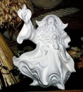 großer Zauberer - Merlin – 33 cm hoch - Schrühware