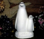 Pinguin – Paar - Schrühware - 35 cm hoch - Restbestand - Sonderangebot