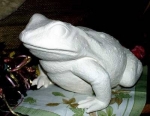 Großer Frosch – Kröte - 33 cm lang - Schrühware