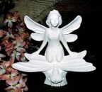 Elfe auf Libelle – 23 cm hoch – Schrühware