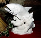 Forelle – 27,5 cm hoch - Schrühware