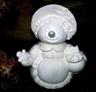 Schneefrau – 35 cm hoch - Schrühware