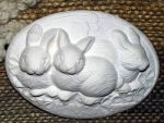 Motivplakette - Hasen – natürlich - Insert - Schrühware