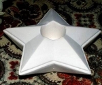 Stern – Kerzenhalter – 10 cm Ø – Schrühware