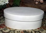 Ovale Dose - groß - 22 cm lang - 9 cm hoch - auch ideal für Decals und Serviettentechnik – Schrühware