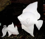 Goldfische im 2er-Set für die Wand – bis 24,4 cm hoch - Schrühware