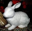 Hase - linksschauend - 25 x 30 cm - Schrühware