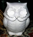 Eule - 13 cm hoch - Schrühware