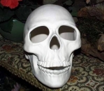 Halloween-Schädel – Totenkopf – 26 x 18 x 19,5 cm – nicht ausgeschnitten – Schrühware